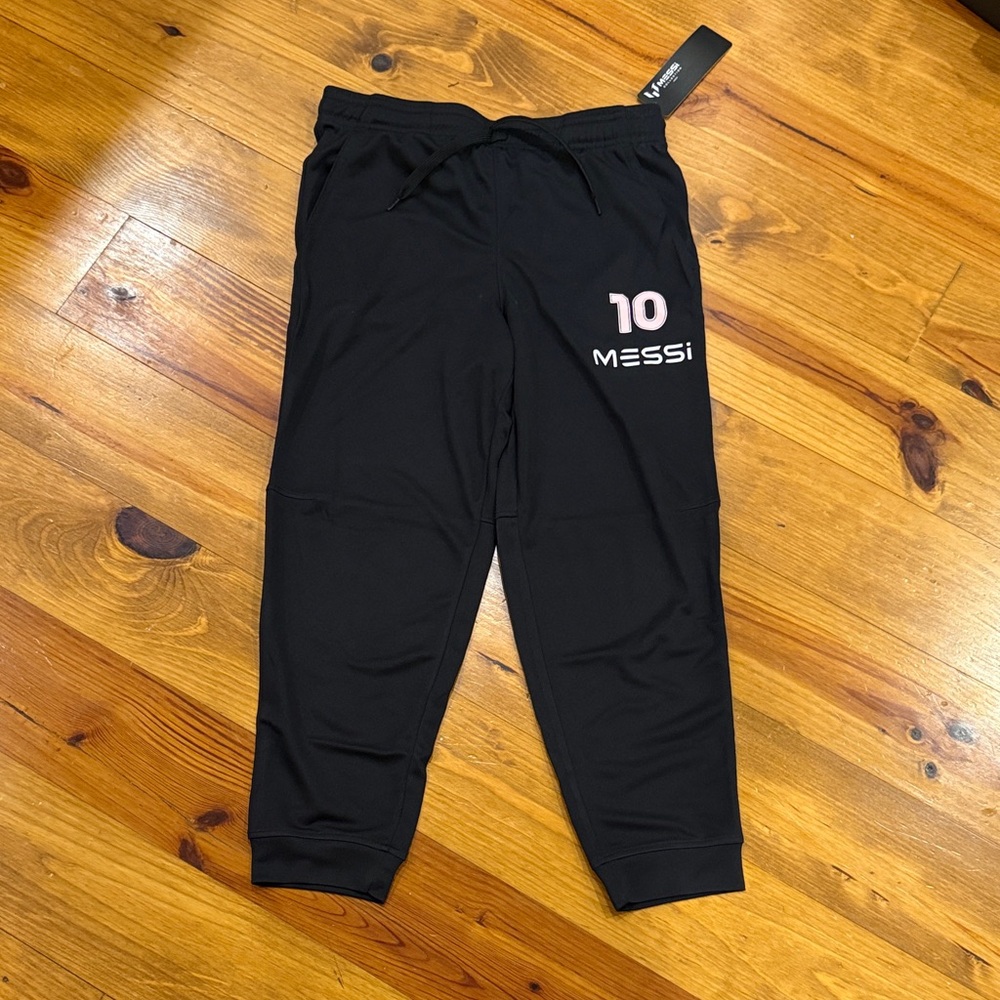 Old Navy Kids Black Joggers with Messi Print